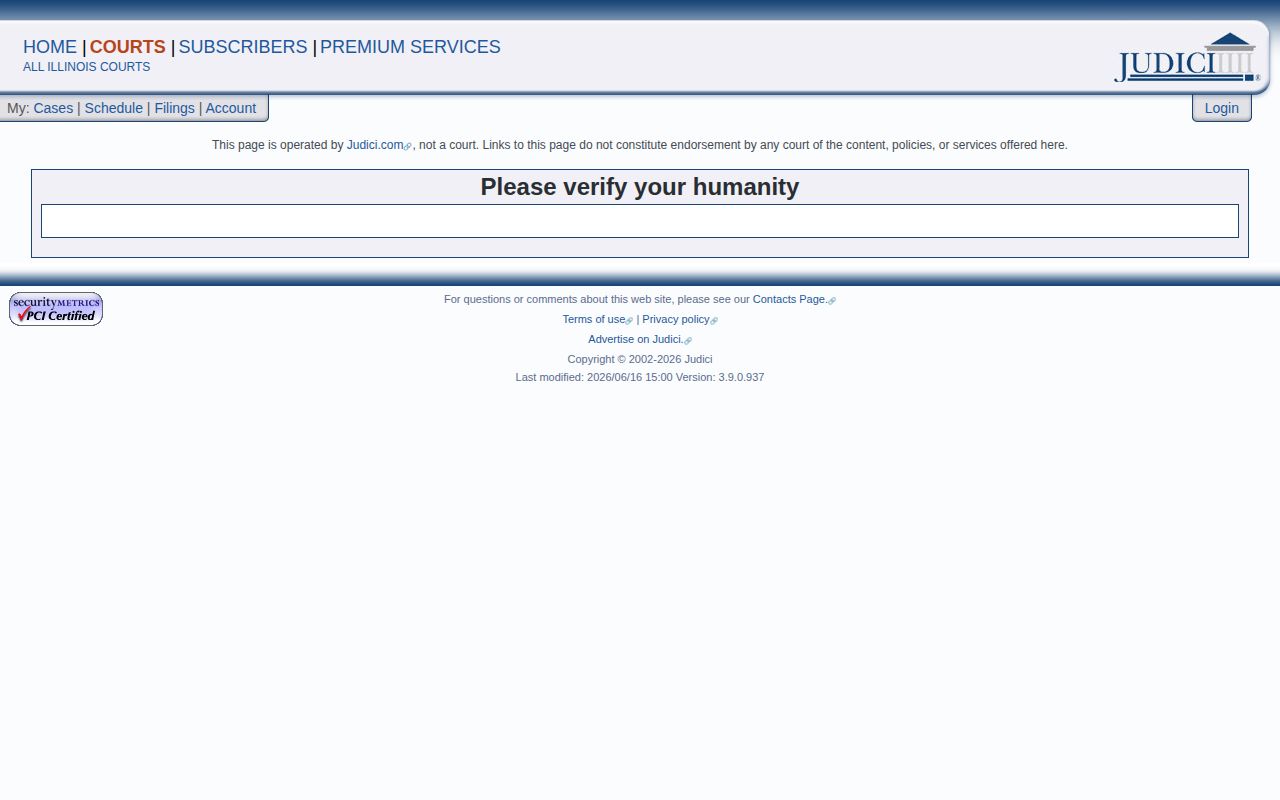 Cass County Judici court docket search entry